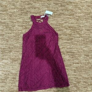 Candie's Magenta Lace Formal Dress